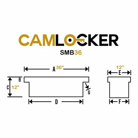 Camlocker Side Mount Truck Tool Box SMB36GB